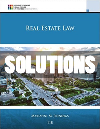 Solutions Real Estate Law 11th Ed. Jennings - download pdf